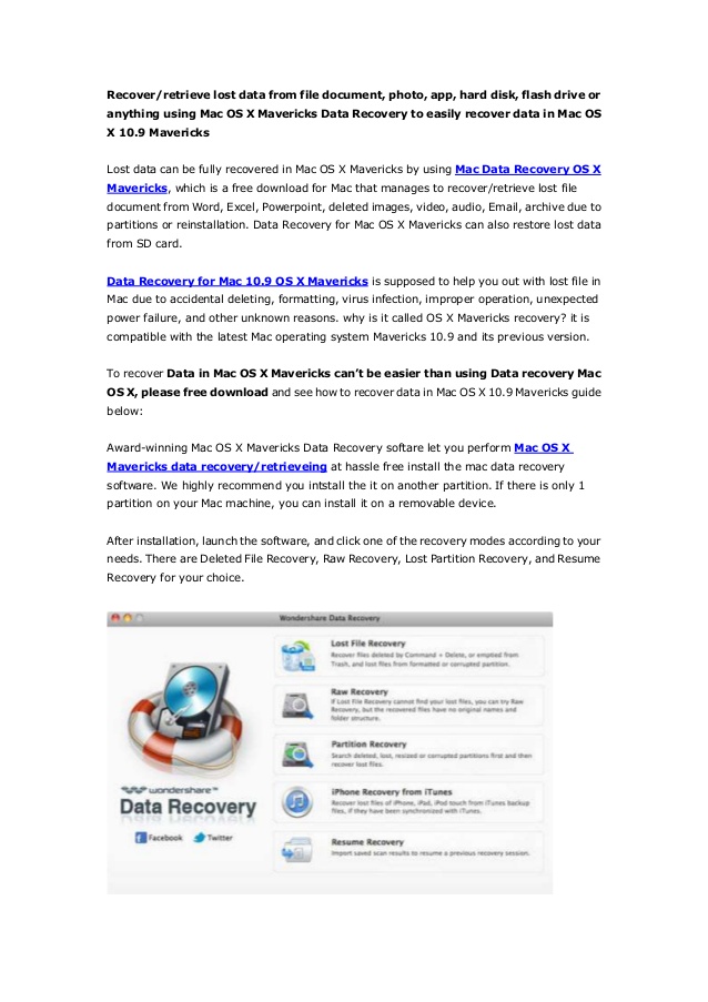 File recovery software mac os x